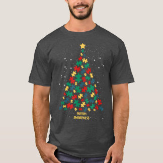 Autisme Bewustmam Kerstboom Autisme Kerstmis C T-shirt