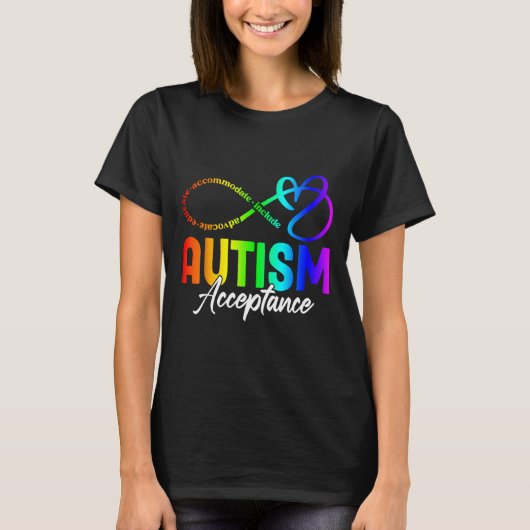 Autisme Bewustwording Acceptatie T-shirt Oneindigh (Voorkant)