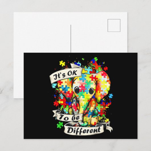 Autisme-bewustwording Acceptatie vrouwen Kind dat  Briefkaart (Voorkant / Achterkant)