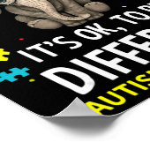 Autisme-bewustwording Acceptatie vrouwen Kind dat  Poster (Hoek)