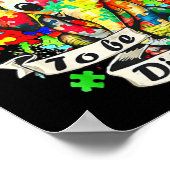 Autisme-bewustwording Acceptatie vrouwen Kind dat  Poster (Hoek)