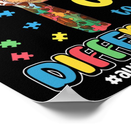 Autisme-bewustwording Acceptatie vrouwen Kind dat  Poster (Hoek)