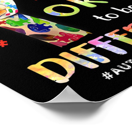 Autisme-bewustwording Acceptatie vrouwen Kind dat  Poster (Hoek)