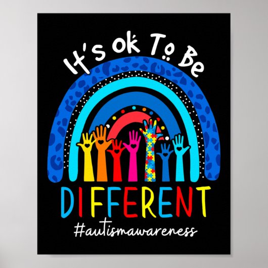 Autisme-bewustwording Acceptatie vrouwen Kind dat Poster (Voorkant)