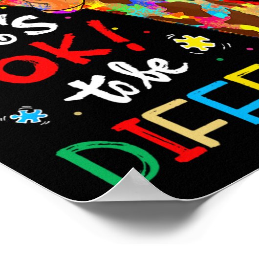 Autisme-bewustwording Acceptatie vrouwen Kind dat  Poster (Hoek)