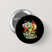 Autisme-bewustwording Acceptatie vrouwen Kind dat  Ronde Button 5,7 Cm (Voorkant /achterkant)