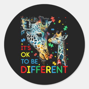 Autisme-bewustwording Acceptatie vrouwen Kind dat Ronde Sticker