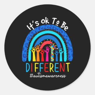 Autisme-bewustwording Acceptatie vrouwen Kind dat Ronde Sticker
