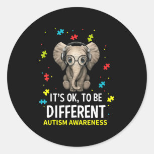 Autisme-bewustwording Acceptatie vrouwen Kind dat Ronde Sticker
