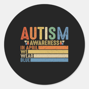 Autisme-bewustwording Acceptatie vrouwen Kind dat Ronde Sticker