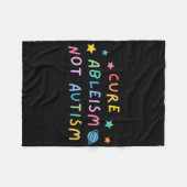 Autisme Bewustwording Cure Ableism Not Autisme Fleece Deken (Voorkant (Horizontaal))