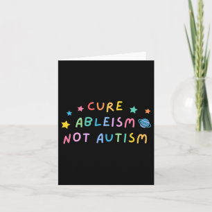 Autisme Bewustwording Cure Ableism Not Autisme Kaart