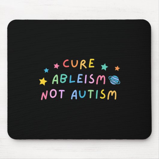 Autisme Bewustwording Cure Ableism Not Autisme Muismat (Voorkant)