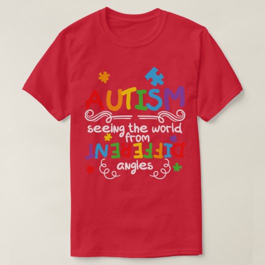 Autisme Bewustwording De wereld van een ander zien T-shirt (Design voorkant)