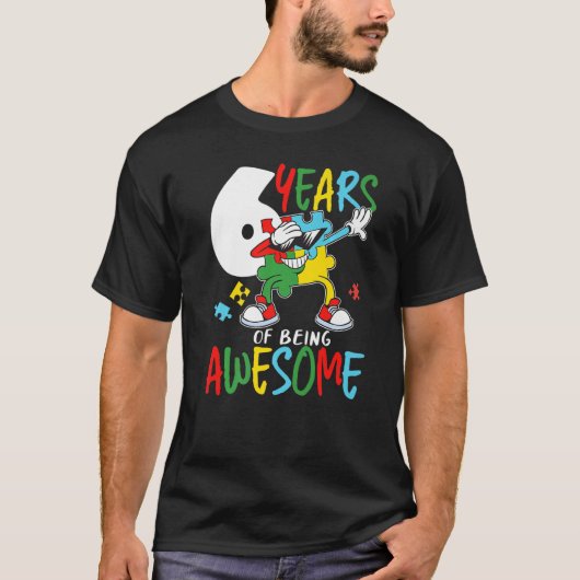 Autisme-bewustwording en 6 jaar oude autistist t-shirt (Voorkant)