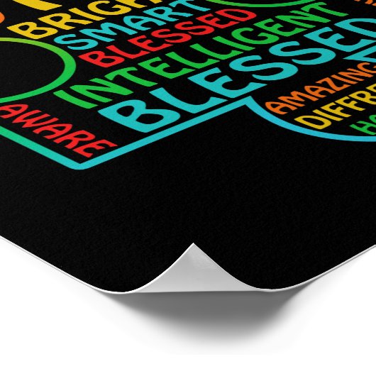 Autisme-bewustwording Gebreekt Poster (Hoek)