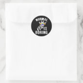 Autisme-bewustwording Normaal is het symbool van o Ronde Sticker (Tas)