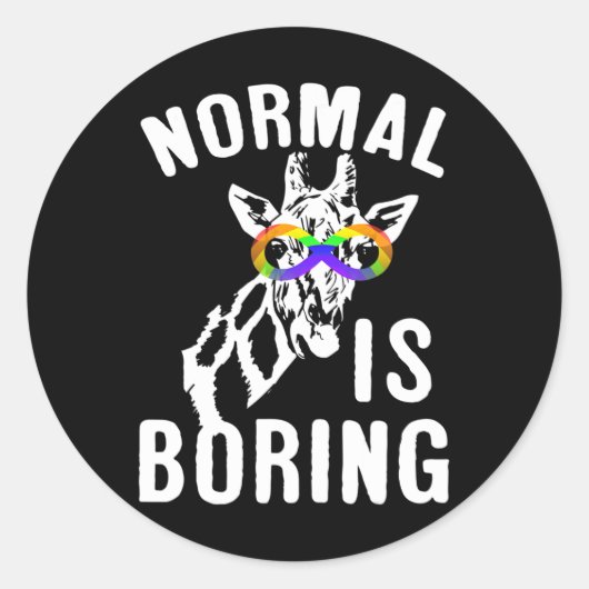 Autisme-bewustwording Normaal is het symbool van o Ronde Sticker (Voorkant)