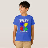 Autisme-bewustwording ondersteunt het puzzelstuk t-shirt (Voorkant volledig)