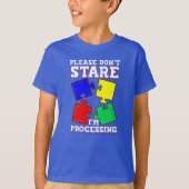 Autisme-bewustwording ondersteunt het puzzelstuk t-shirt (Voorkant)