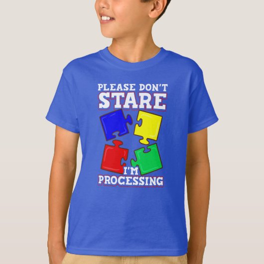 Autisme-bewustwording ondersteunt het puzzelstuk t-shirt (Voorkant)