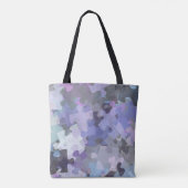 Autisme-bewustwording Puzzle Collage Art — Paars Tote Bag (Achterkant)