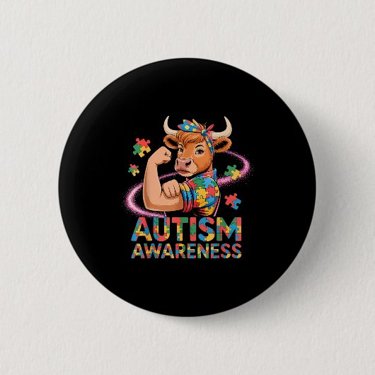 Autisme bewustwording  ronde button 5,7 cm (Voorkant)