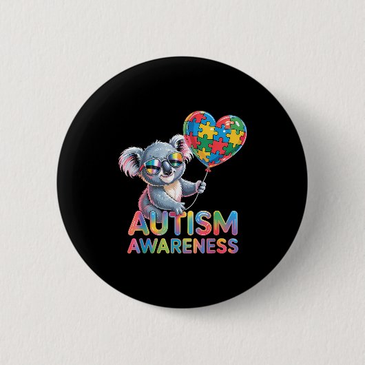 Autisme bewustwording ronde button 5,7 cm (Voorkant)