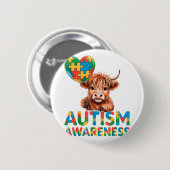 Autisme bewustwording ronde button 5,7 cm (Voorkant /achterkant)