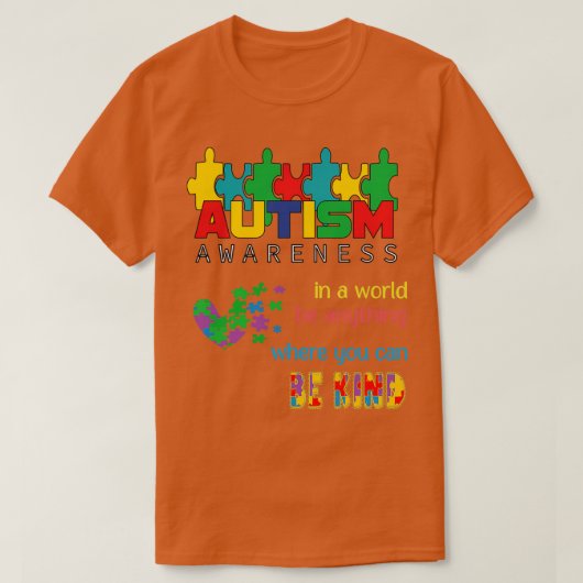 Autisme-bewustwording T-shirt (Design voorkant)
