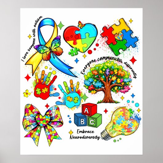 autisme bewustzijn 11-0 poster (Voorkant)