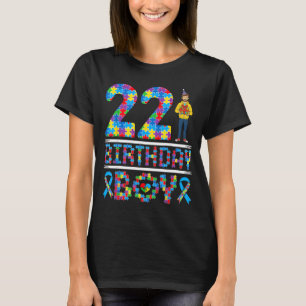 Autisme bewustzijn 22e verjaardag jongen puzzelstu t-shirt