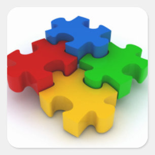 Autisme Bewustzijn 3D Puzzel Pieces Stickers