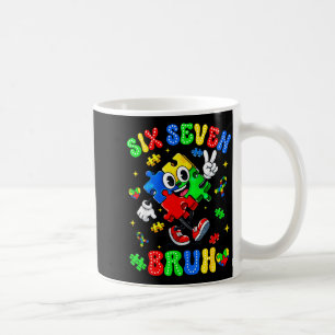 Autisme bewustzijn 67 zes zeven bruh puzzel jongen koffiemok
