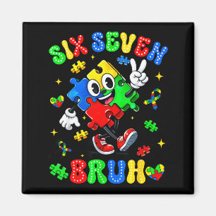 Autisme bewustzijn 67 zes zeven bruh puzzel jongen magneet