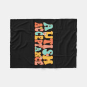 Autisme Bewustzijn Acceptatie Groovy Retro Special Fleece Deken (Voorkant (Horizontaal))