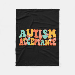 Autisme Bewustzijn Acceptatie Groovy Retro Special Fleece Deken