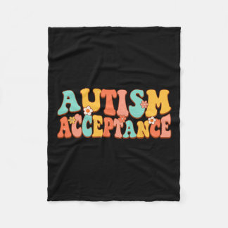 Autisme Bewustzijn Acceptatie Groovy Retro Special Fleece Deken