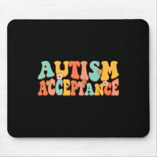 Autisme Bewustzijn Acceptatie Groovy Retro Special Muismat