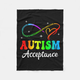 Autisme Bewustzijn Acceptatie Infinity Symbool Man Fleece Deken