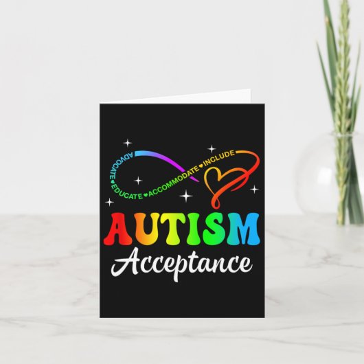 Autisme Bewustzijn Acceptatie Infinity Symbool Man Kaart (Voorkant)