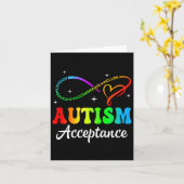Autisme Bewustzijn Acceptatie Infinity Symbool Man Kaart (Gele Bloem)