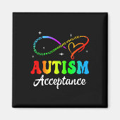 Autisme Bewustzijn Acceptatie Infinity Symbool Man Magneet (Voorkant)