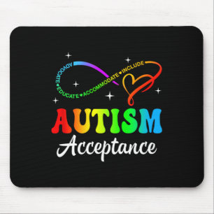 Autisme Bewustzijn Acceptatie Infinity Symbool Man Muismat