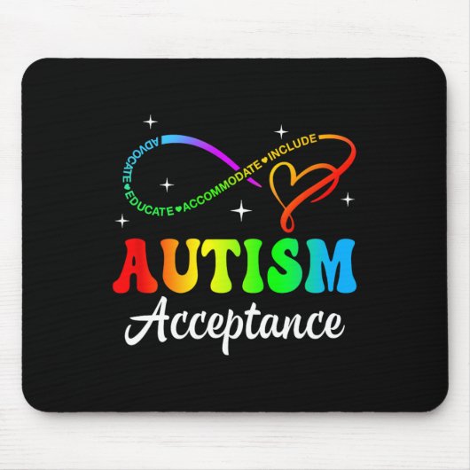 Autisme Bewustzijn Acceptatie Infinity Symbool Man Muismat (Voorkant)