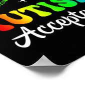 Autisme Bewustzijn Acceptatie Infinity Symbool Man Poster (Hoek)