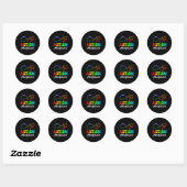 Autisme Bewustzijn Acceptatie Infinity Symbool Man Ronde Sticker (Vel)
