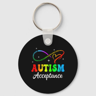 Autisme Bewustzijn Acceptatie Infinity Symbool Man Sleutelhanger