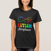 Autisme Bewustzijn Acceptatie Infinity Symbool Man T-shirt (Voorkant)