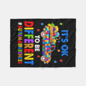 Autisme Bewustzijn Acceptatie Jongen Kind Het Is O Fleece Deken (Voorkant (Horizontaal))